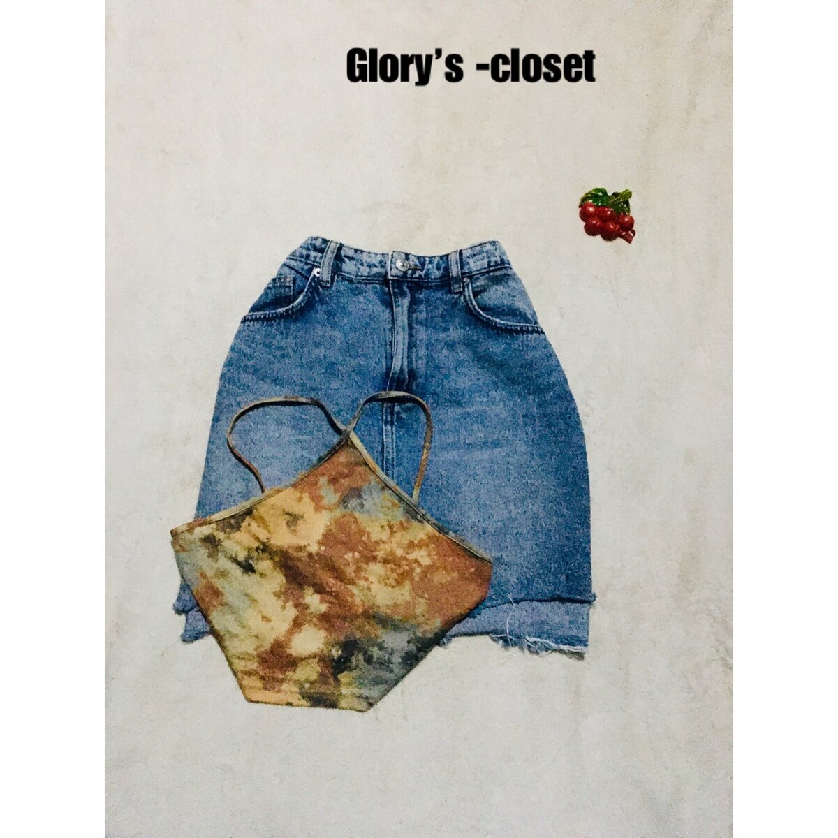 Jeans skirt with top