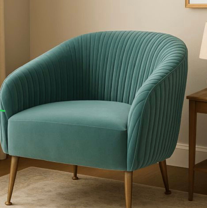 Fauteuil moderne en velours