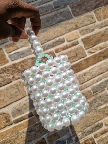 Pearl beaded bag