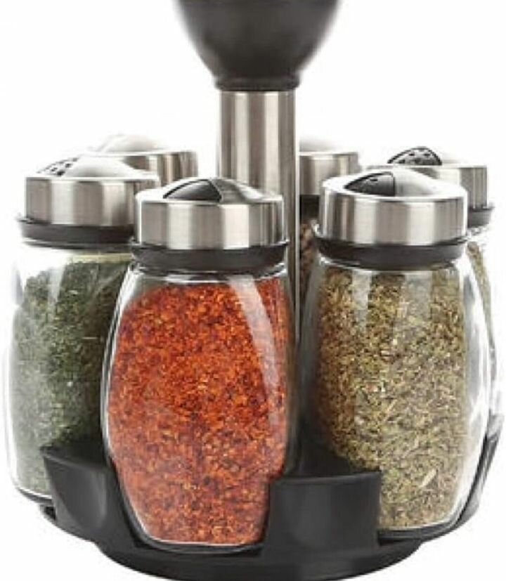 Set de pots à épices rotatif