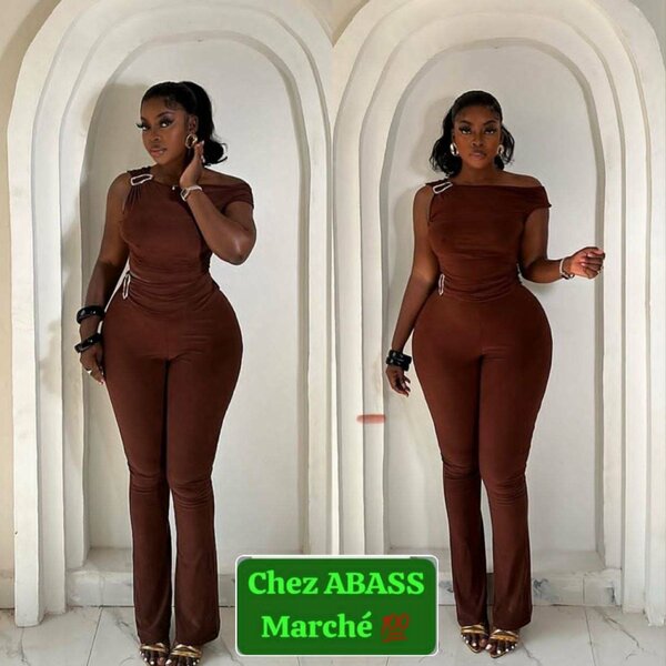 Combinaison Femme Élegante Marron