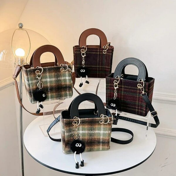 Sac à main en tartan mode