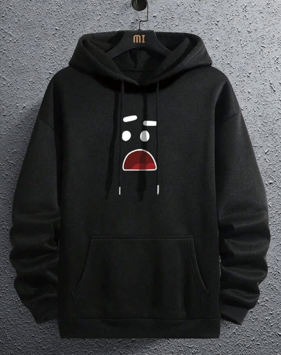 Men's Polyester Fleece Printed Hoodie's