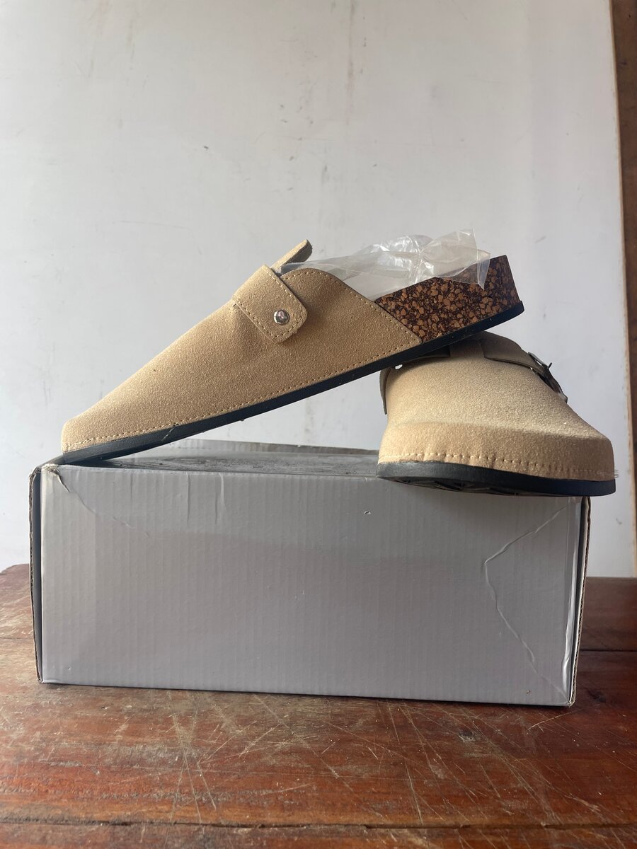 Mules en daim confortables