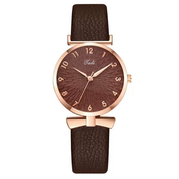 Leather wrist watch