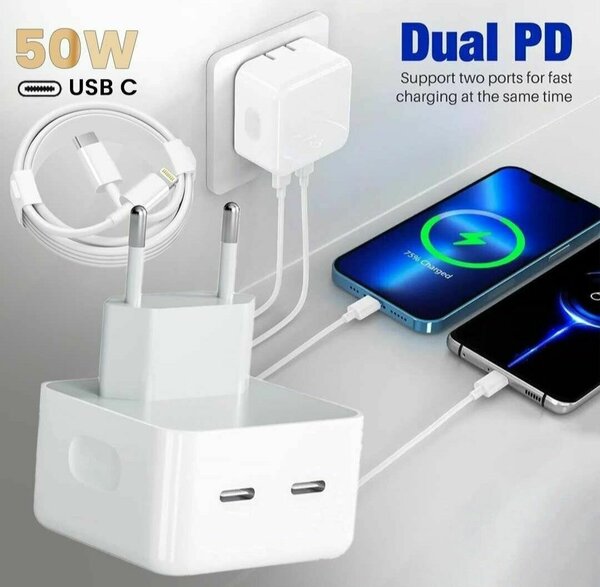 Chargeur 50W USB-C Dual PD