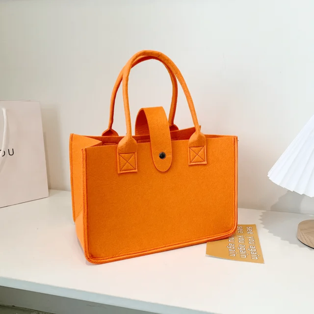 Sac à main en feutre coloré