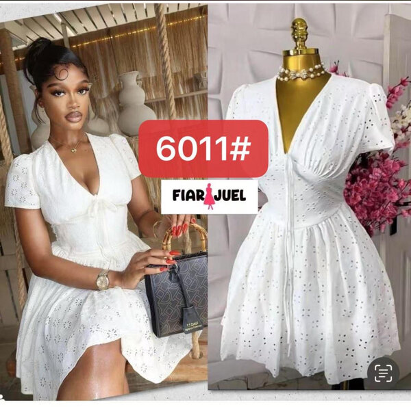 Robe blanche estivale élégante