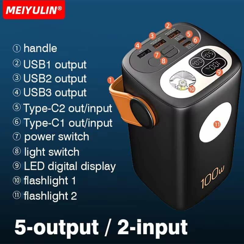 Power Bank 100W 60000mAh