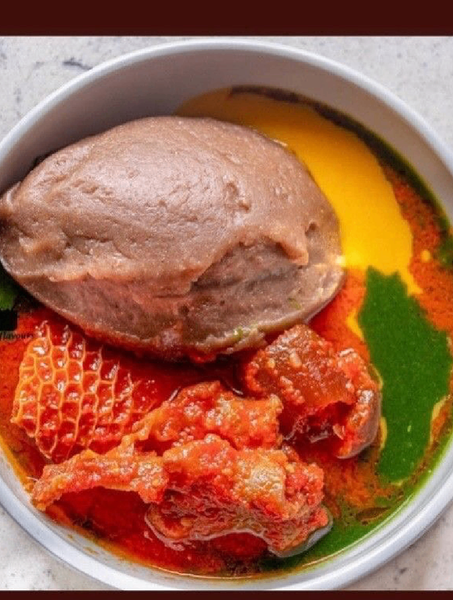 Nigerian Amala with gbegiri