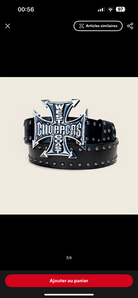 Ceinture rock en cuir cloutée