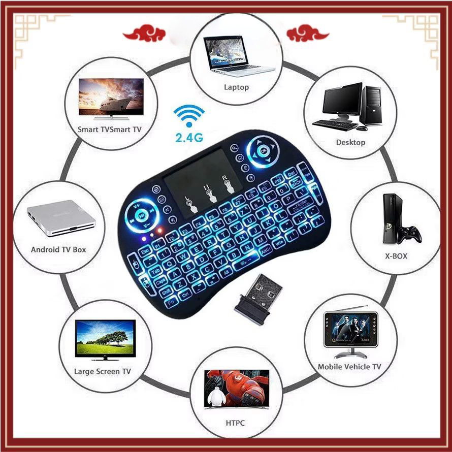 Mini 2.4GHz Wireless Keyboard & Mouse with Touchpad for PS4