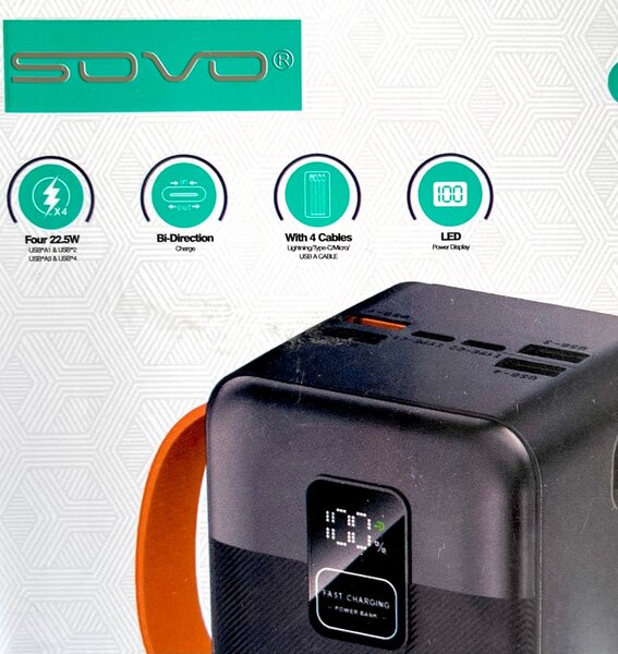 Sovo Power Bank 50000mAh 22W