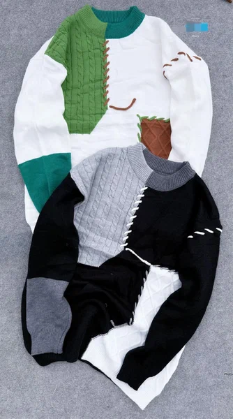 Pulls en patchwork coloré