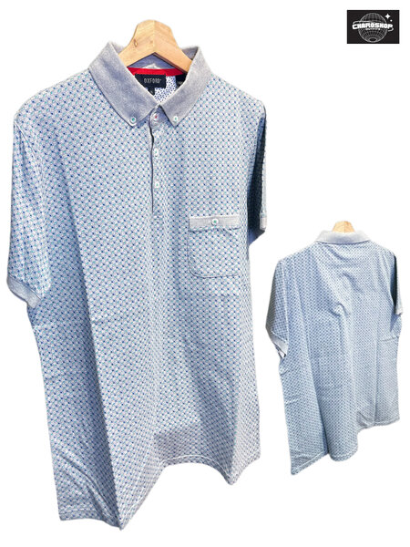 Chemise homme manche courte bleu