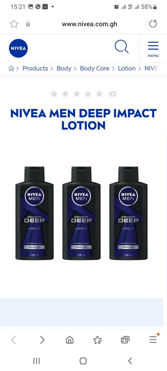 Nivea men lotion