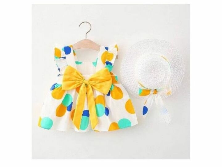 Cute girl 2 piece dress with Cap