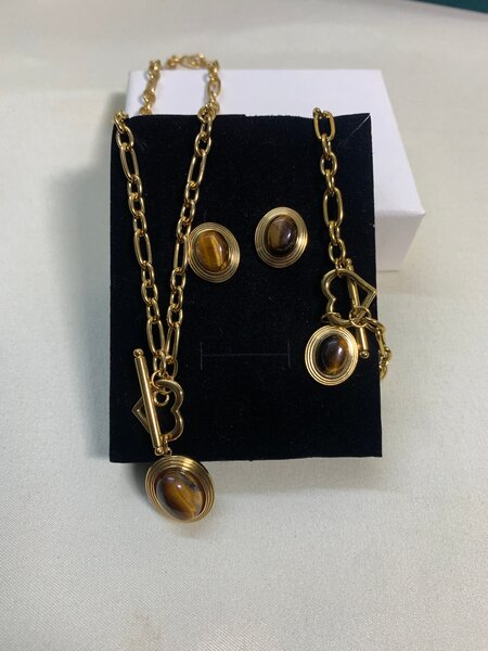 Set de Bijoux Fleur Doré