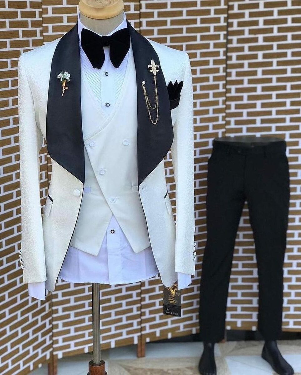 men's white suit