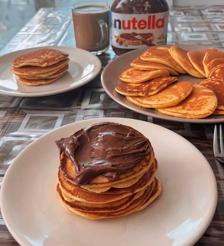 Pancakes au choco et en nature