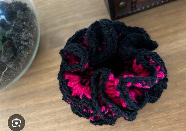 Chouchou en laine tricotée