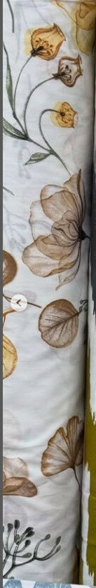 Рулон красивой узорчатой ткани Ранфорс