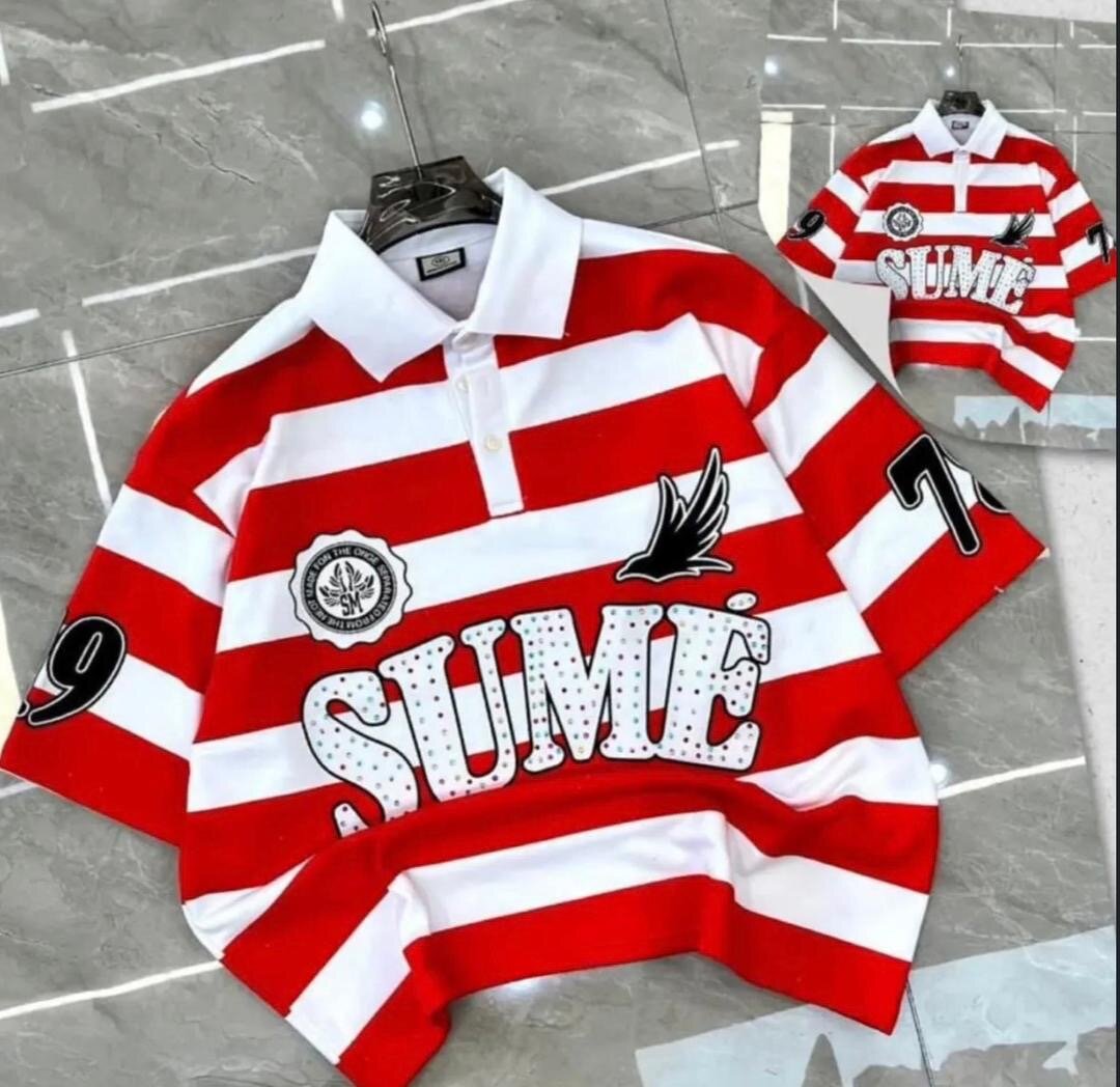 Polo Rayé à Manches Courtes