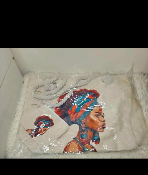 Sac de plage en toile imprimée