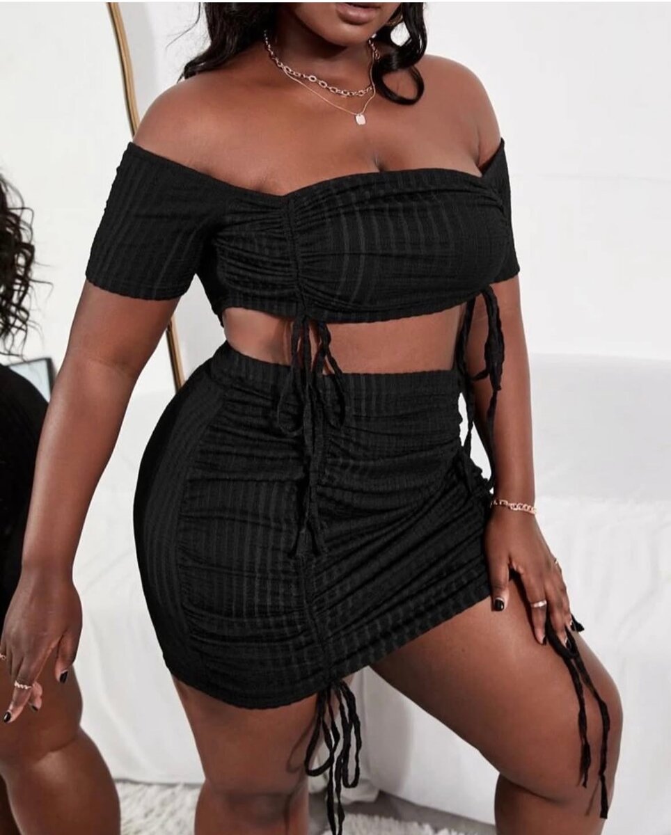 Ensemble Jupe Top Noir Chic