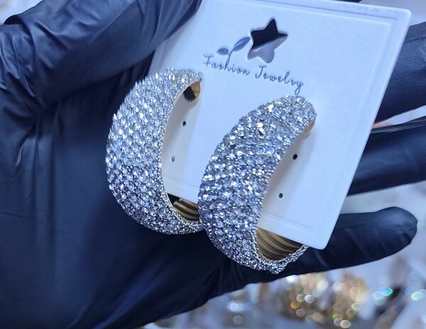 Boucles d'oreilles chic cristal