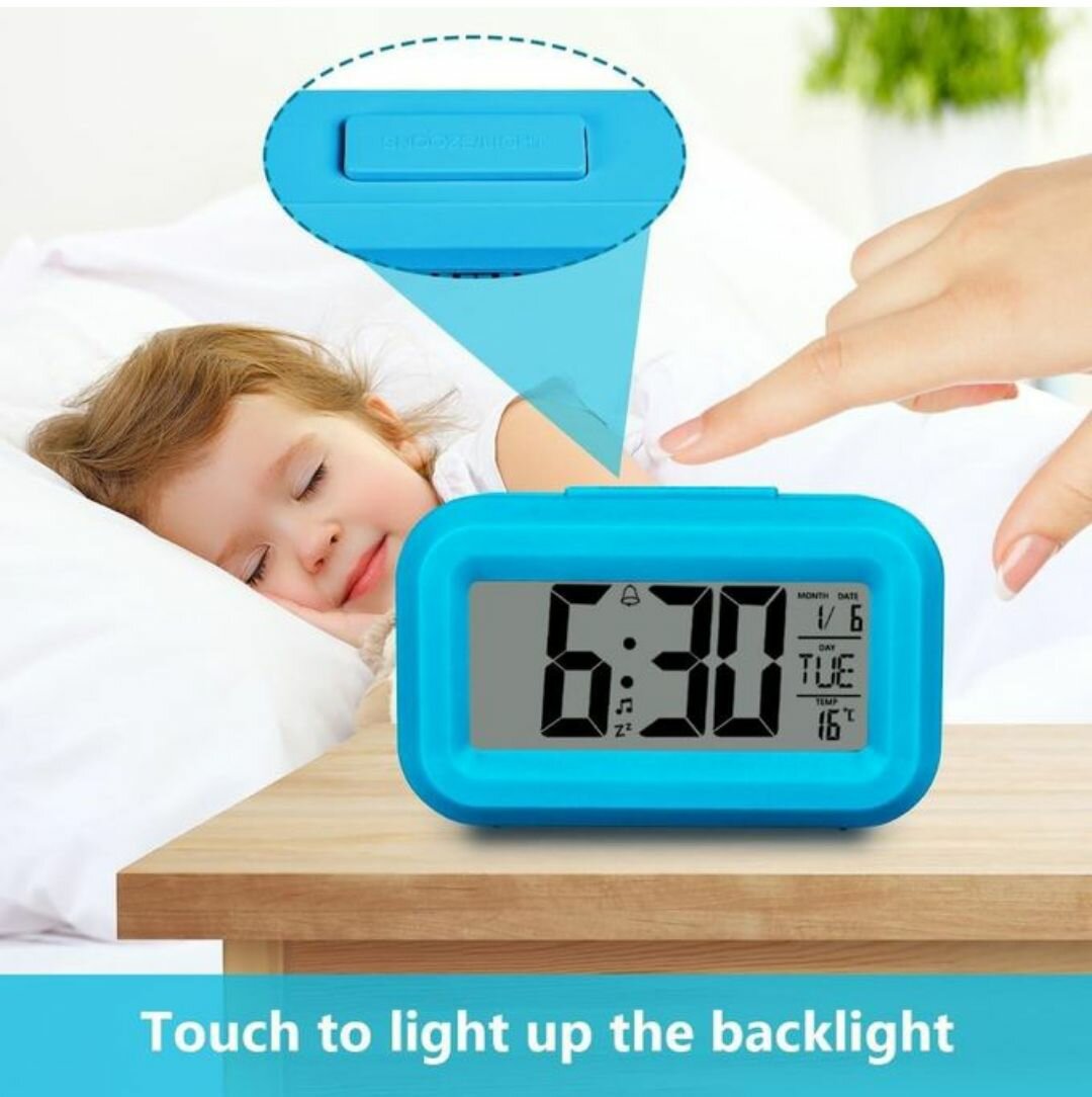 Led Digital Alarm Clock - Blue