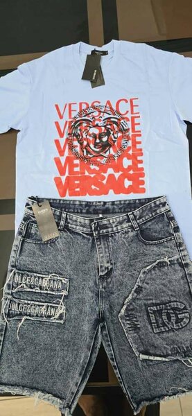 Ensemble T-shirt et Short Denim Homme