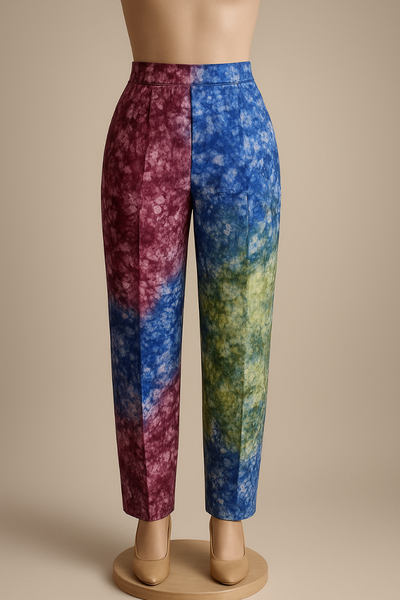 Pantalons femme style tie-dye
