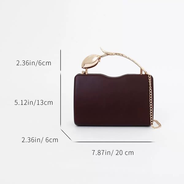 Sac à main femme luxe bordeaux chaîne