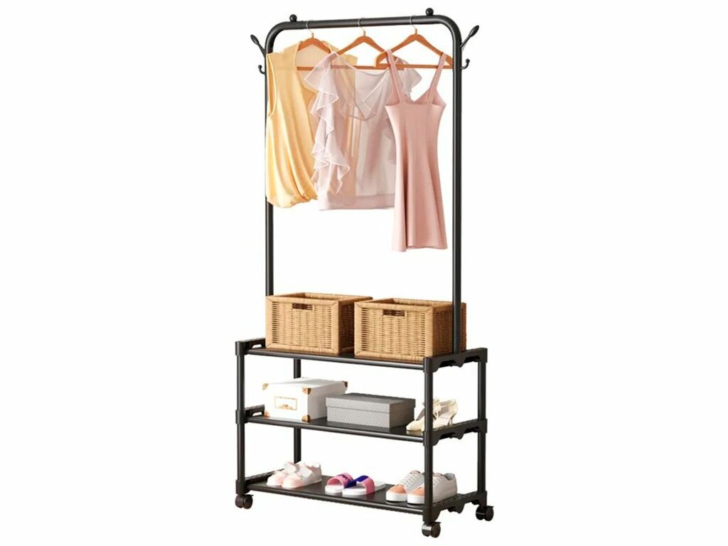 Adjustable Clothing Rack with Shelves