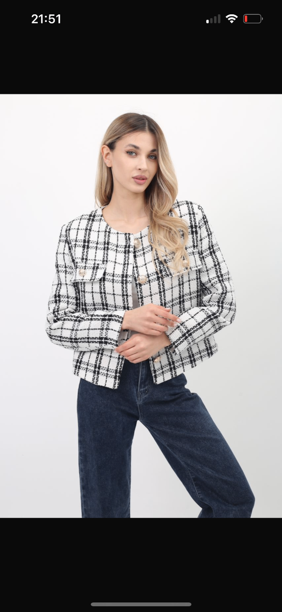 Жакет твидовый женский