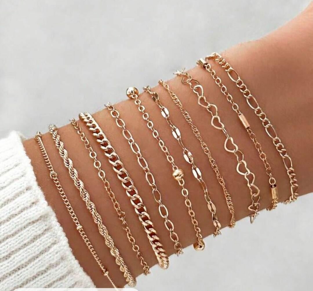 Gold coated bracelets