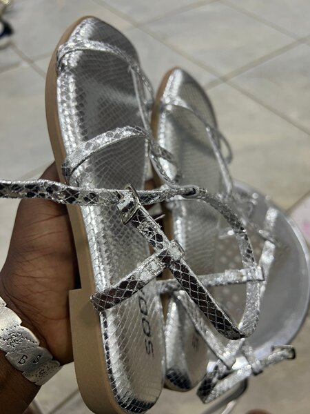 Sandales argentées glamour