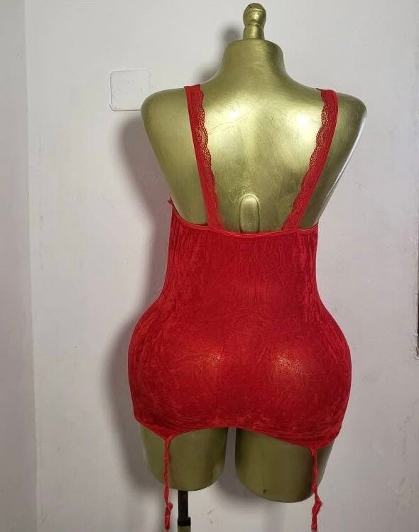 Nuisette sexy dentelle rouge