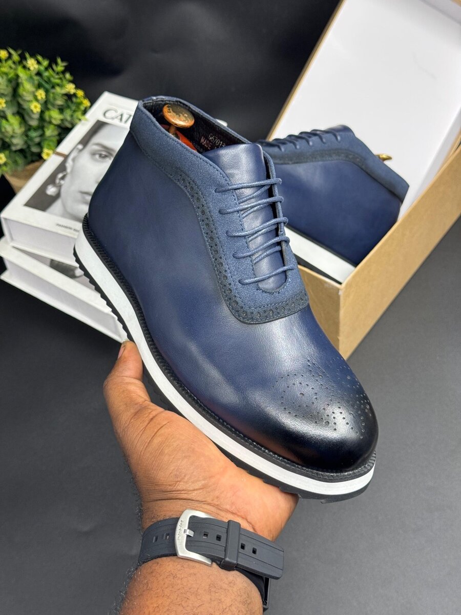 BERLUTI NAVY AND WHITE