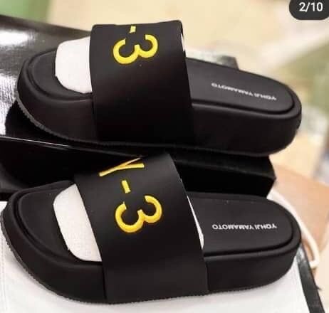 Y-3 Slides Noir pour Hommes