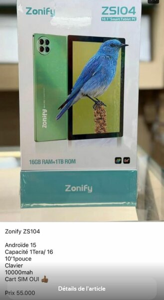 Tablette Zonify ZS104 16GB RAM
