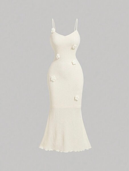 Elegant White Floral Dress