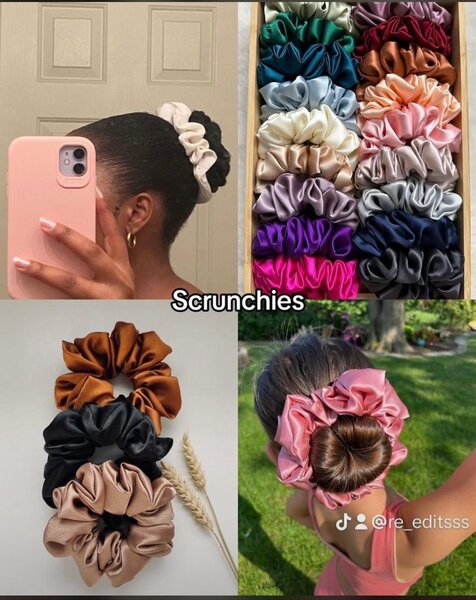 Chouchous en satin colorés