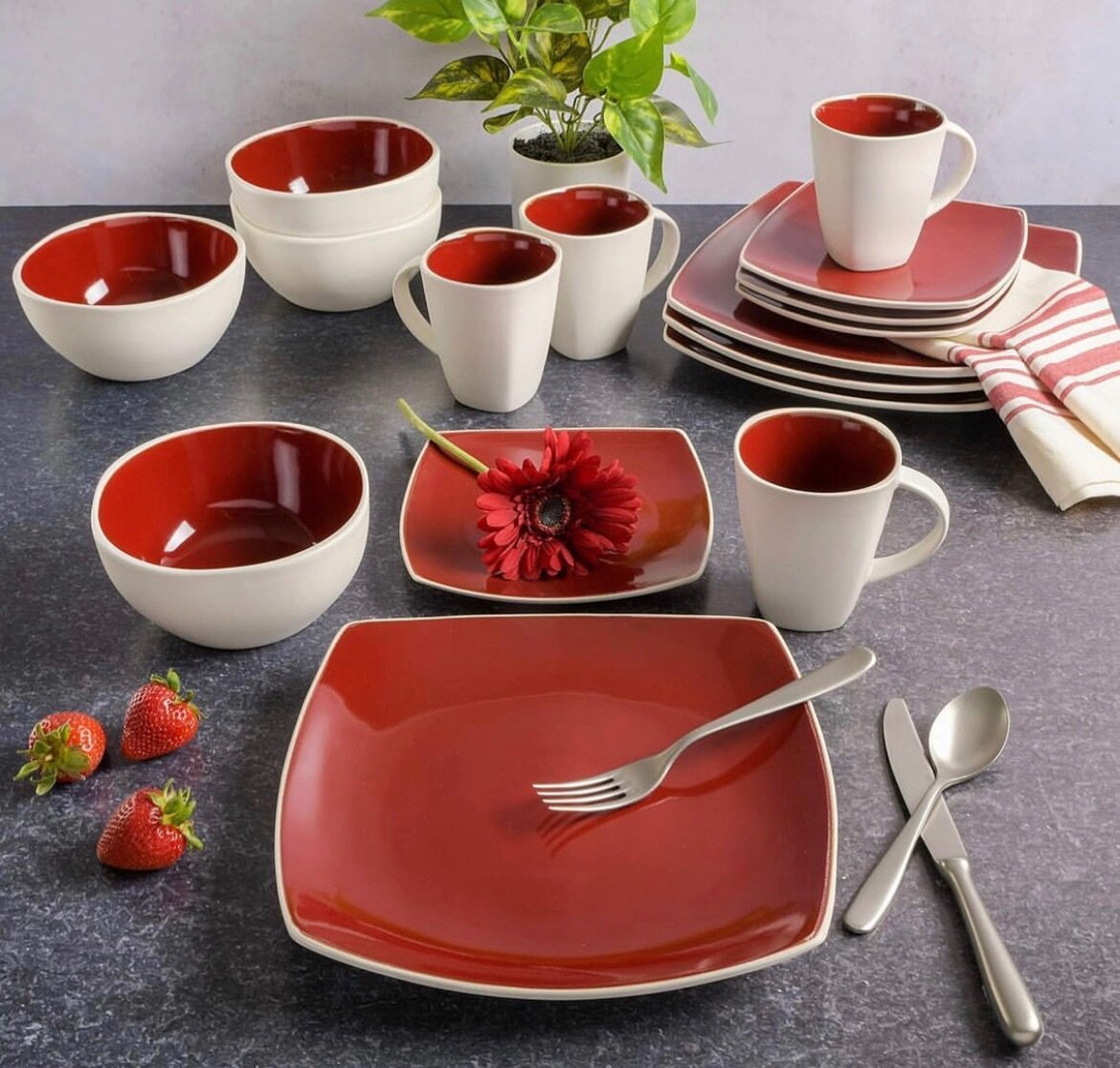 16pcs square dinnerset.