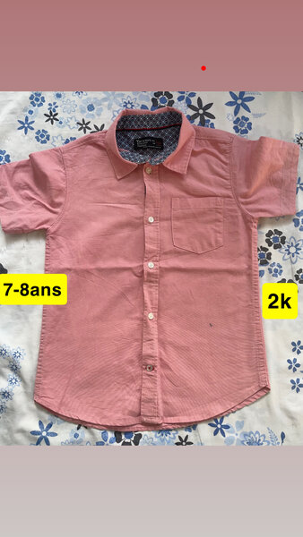 Chemise garçon rose 7-8 ans