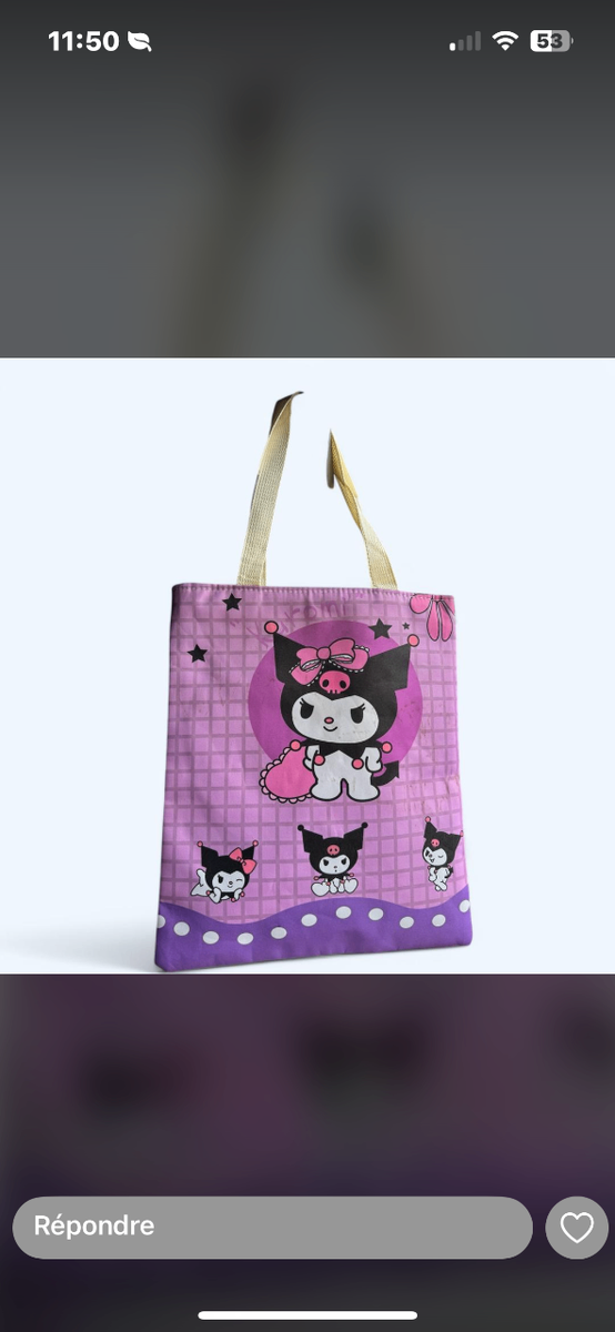 Tod bag motif animé
