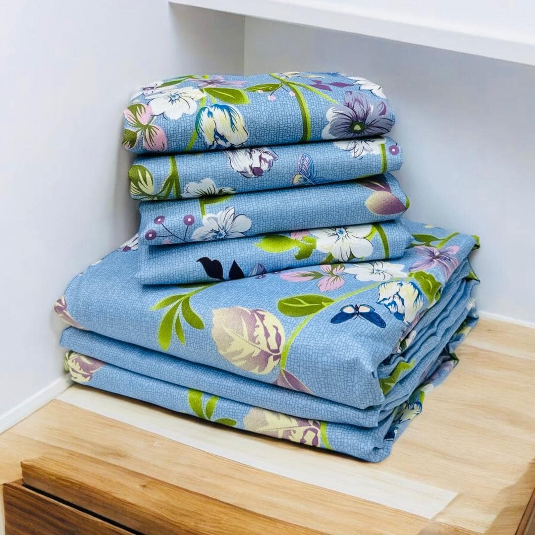 set includes 2 bedsheets and 4 pillowcases