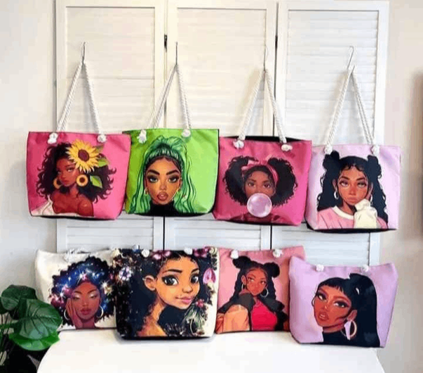 Sac cabas imprimé artistique