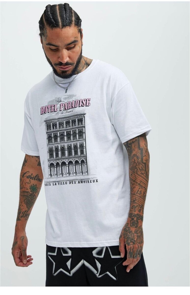 T-shirt imprimé tendance pour hommes